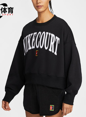Nike/耐克新款女士字母印花柔软长袖圆领卫衣HQ0352-010