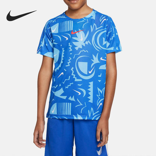 Nike/耐克 正品NIKE DRI-FIT透气训练大童运动短袖DM8549-480