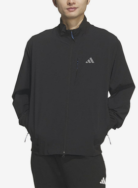 Adidas/阿迪达斯正品立领长袖夹克新款男黑色经典夹克外套KR2508