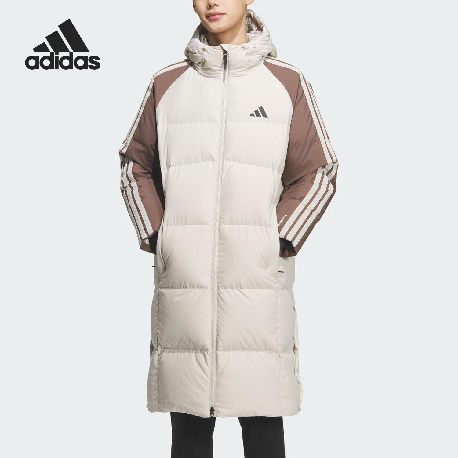 Adidas/阿迪达斯官方正品3S CB Long Down男士保暖羽绒服KQ5495