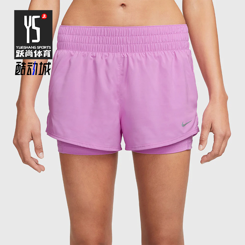 Nike/耐克正品2025女士印花松紧腰透气二合一运动短裤DX6013-532