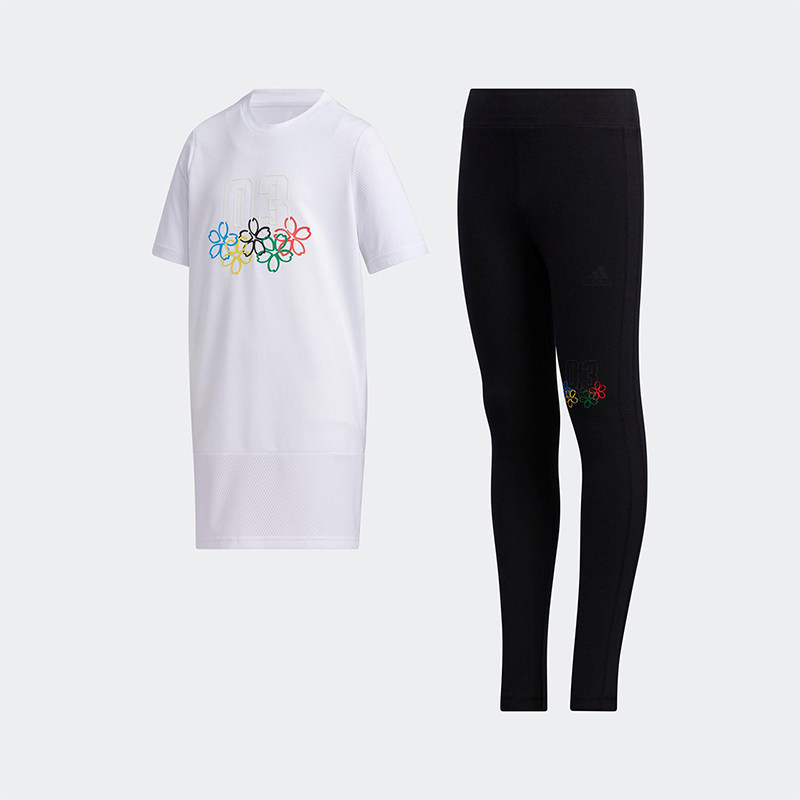 Adidas/阿迪达斯正品YG EL SUM SET大童休闲花卉运动套装FT8750,童装/婴儿装/亲子装,套装,淘宝优惠券,粉丝福利购,淘宝优惠卷