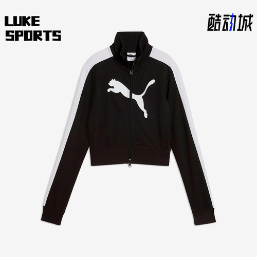 Puma/彪马正品ARCHIVE T7 Sl女士运动短款修身针织外套634052-01