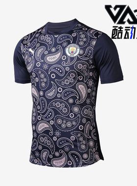Puma/彪马正品2025男士日常圆领套头耐穿透气足球短袖758030-09