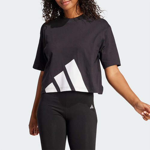Adidas/阿迪达斯正品2025夏季款女士宽松经典落肩休闲短袖JG8736