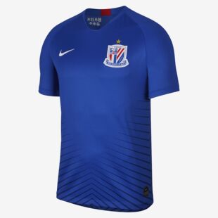 足球运动T恤AR4702 上海绿地申花主场BREATHE男短袖 Nike 耐克正品