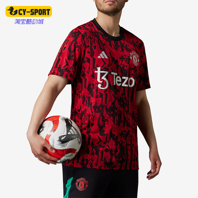 阿迪达斯足球运动服短袖