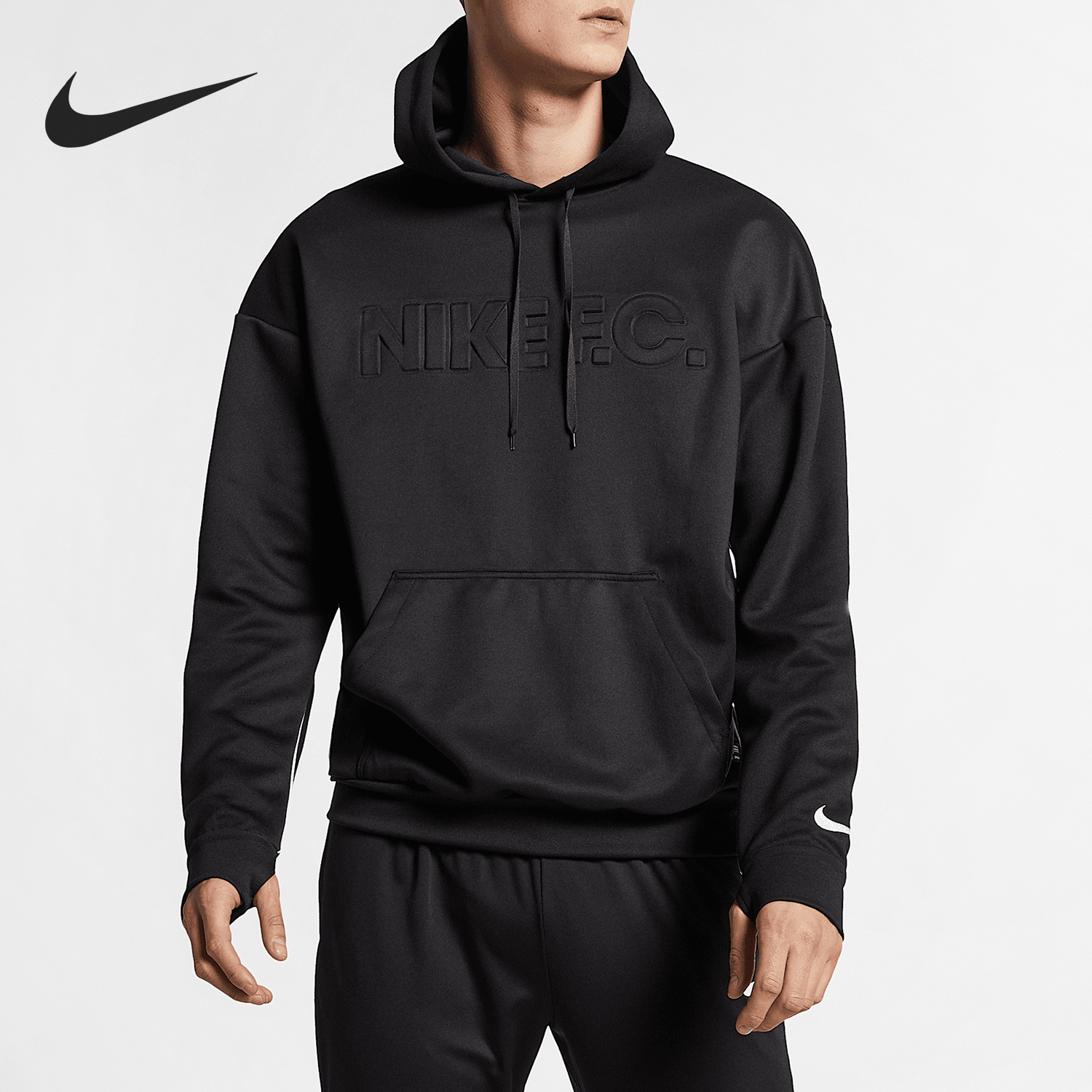 Nike/耐克正品秋冬新款男士足球连帽保暖针织卫衣AR8003-010