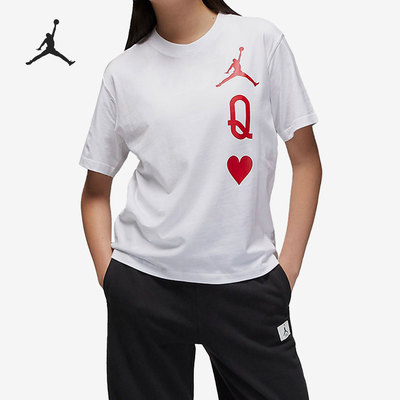 Nike/耐克正品Air Jordan夏季女子舒适运动短袖T恤DQ4472-100