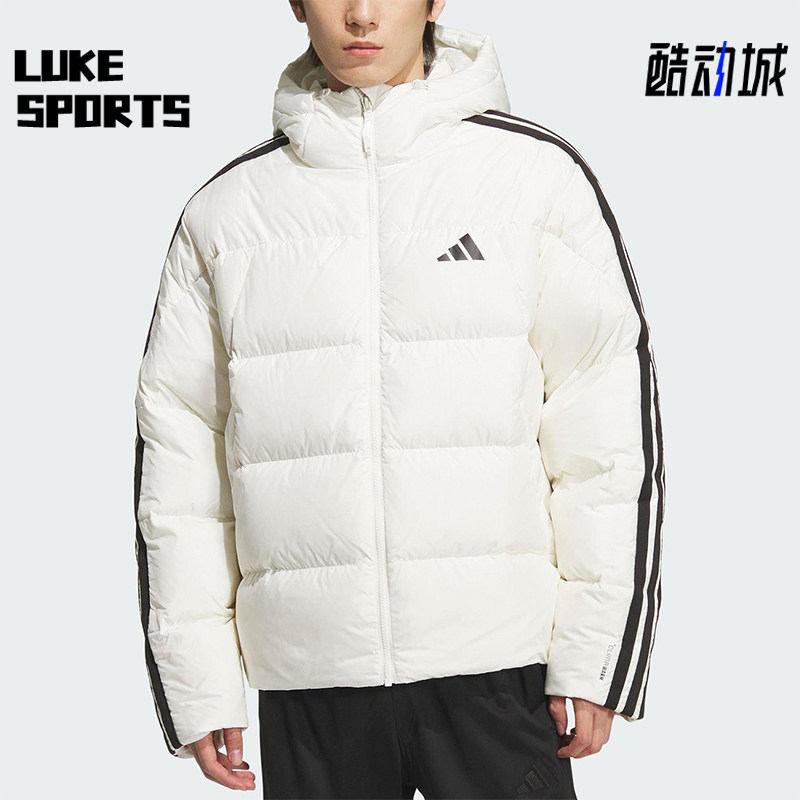Adidas/阿迪达斯正品3S PUFF D JKT男士连帽保暖日常羽绒服KC2494