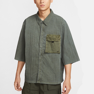 Nike/耐克正品2025 Tech男士翻领梭织经典宽松休闲上衣HJ2955-355