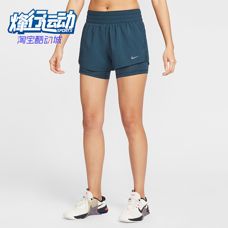 Nike/耐克正品2025女士耐穿中腰二合一透气运动短裤DX6013-478