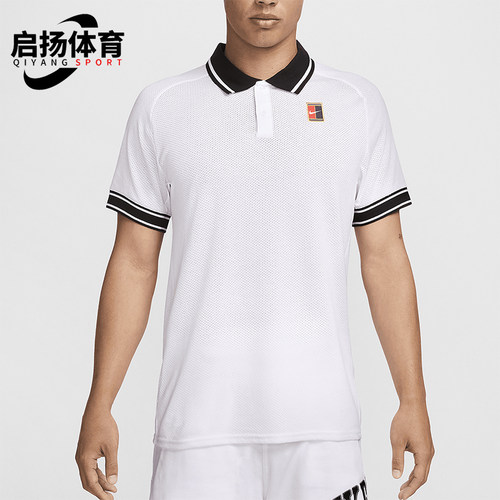 Nike/耐克正品Court Heritage男士翻领经典网球运动T恤FQ2102-100
