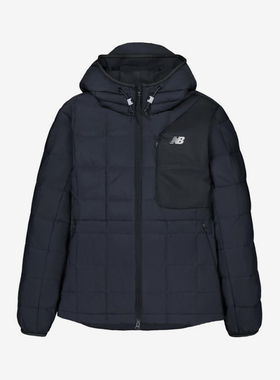 New Balance/NB正品冬季新款男子保暖拉链连帽羽绒服NPE45011-BK
