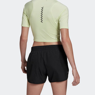 FAST Adidas 阿迪达斯官方正品 跑步T恤HB9261 CROP女子运动短款