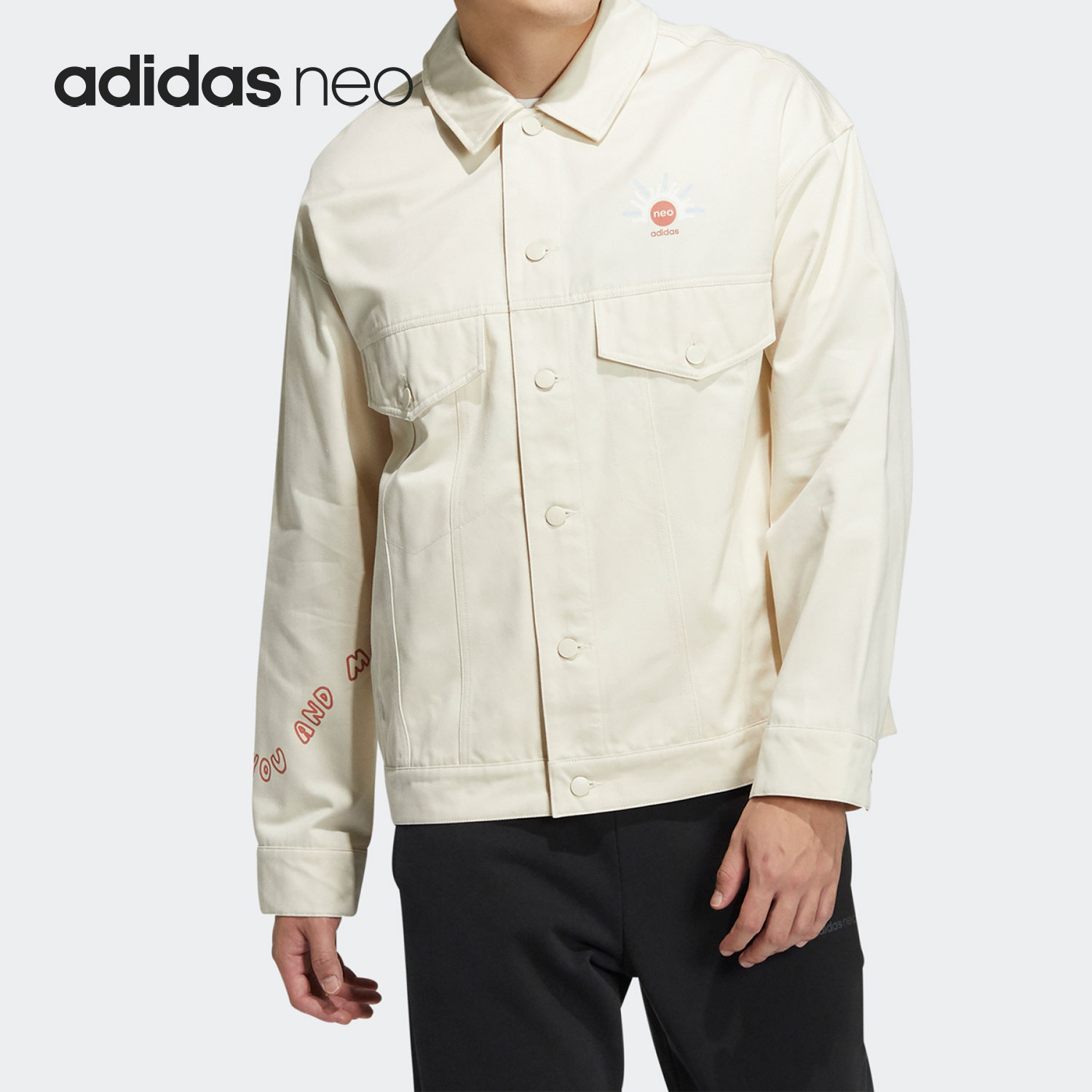 翻领夹克外套Adidas/阿迪达斯
