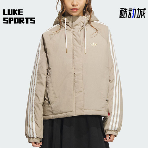 阿迪达斯女士运动连帽棉服