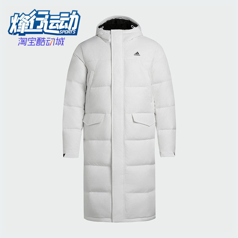 Adidas/阿迪达斯正品冬季新款男女连帽保暖长款羽绒服外套KF6749