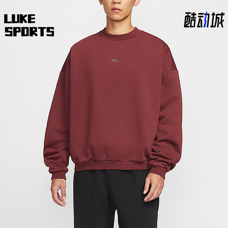 Nike/耐克正品2025冬季男士运动加绒圆领宽松篮球卫衣IM5902-619