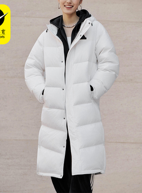 Adidas/阿迪达斯正品2025男女休闲户外运动保暖长款羽绒服KF6745