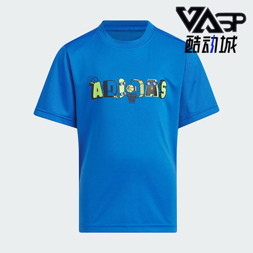 阿迪达斯小童运动短袖