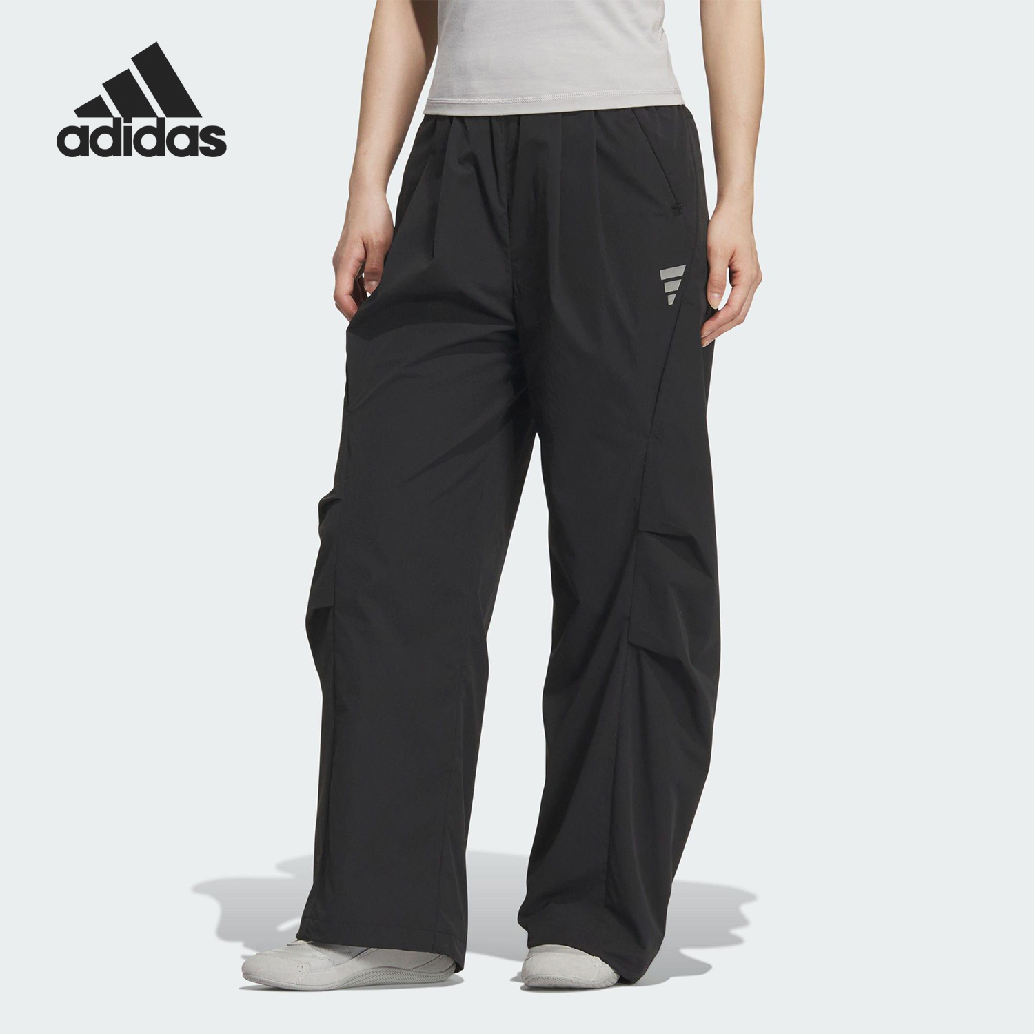 Adidas/阿迪达斯官方正品2025秋季款女士运动宽松印花长裤KC5787