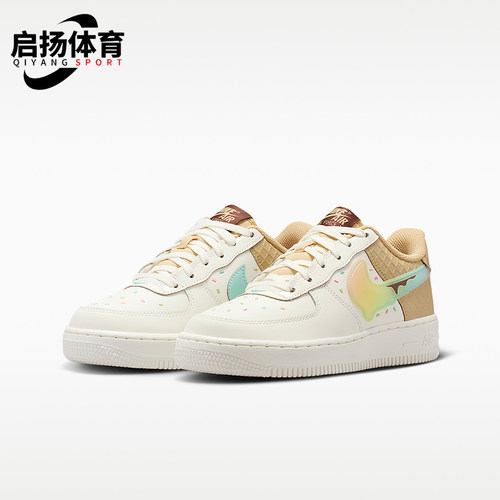 Nike/耐克正品Air Force 1 GS女子大童经典板鞋IV6209-133
