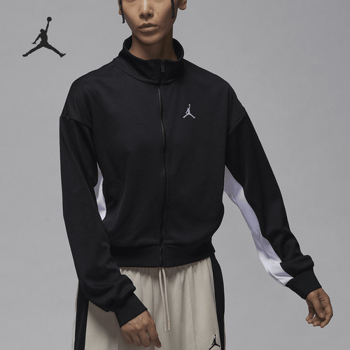 Nike/耐克正品JORDAN女士拼接刺绣立领休闲外套FV7105-010