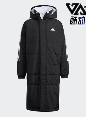 Adidas阿迪达斯正品新款冬季保暖大童运动休闲连帽梭织棉服H07272