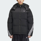 运动连帽保暖宽松羽绒服KC0173 三叶草男士 Adidas 阿迪达斯正品