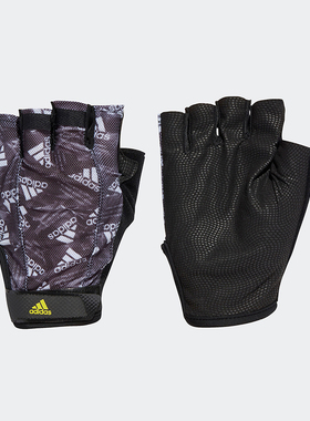 Adidas/阿迪达斯正品新款男女同款健身运动防滑半指手套GN2094