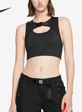 Nike/耐克正品MMW联名款女子休闲短款运动训练背心CK1544-010