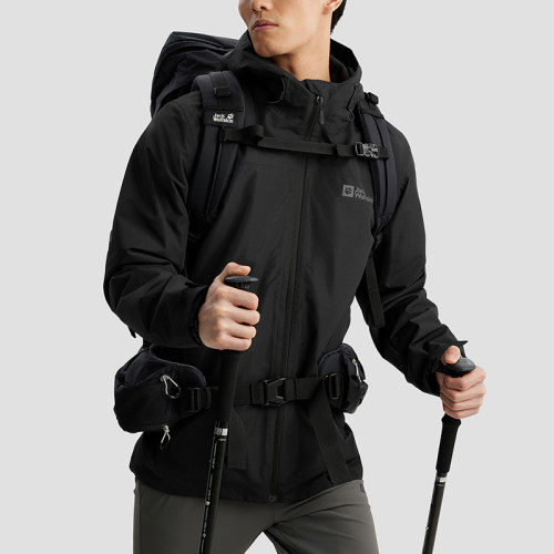Jack wolfskin/狼爪正品简约男士三合一冲锋衣1115311-6001
