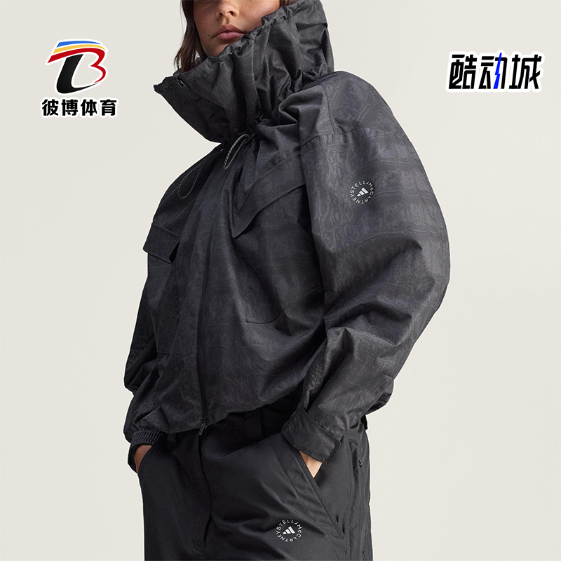 Adidas/阿迪达斯正品ITEM JKTP女士印花梭织大口袋运动外套JV7035