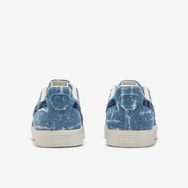 Puma/彪马正品CLYDE男女低帮牛仔布复古做旧板鞋399655-01