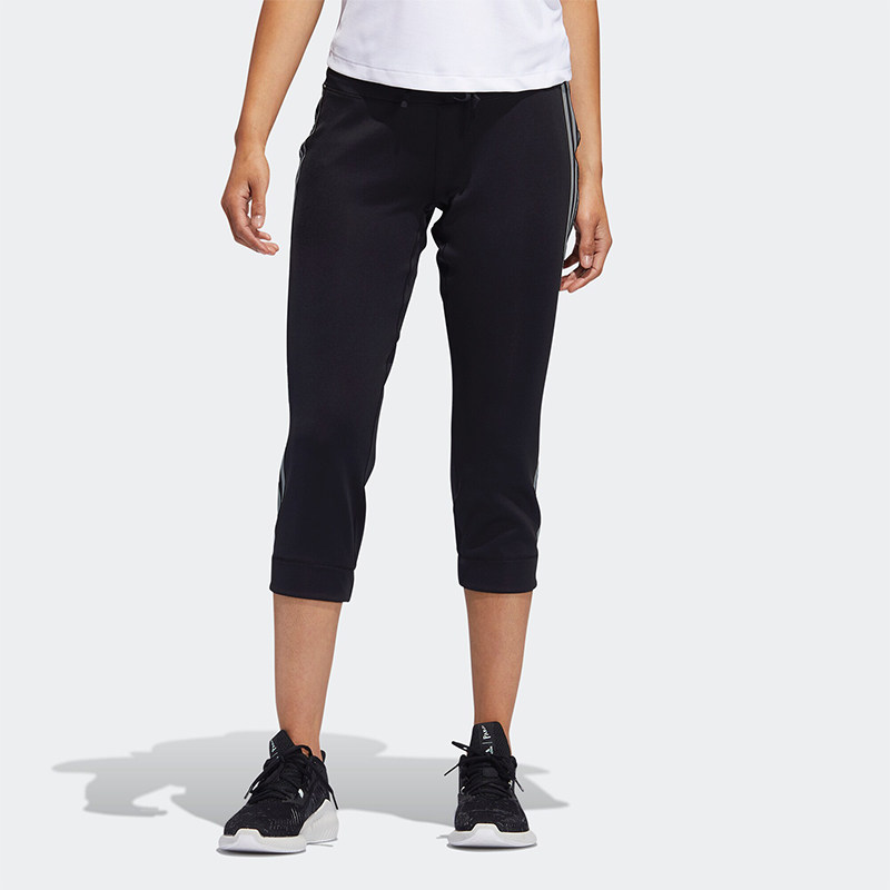 Adidas/阿迪达斯正品2026春季款女士耐穿经典修身七分长裤EB7033