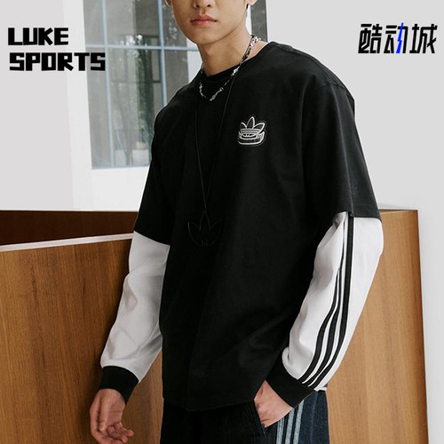 Adidas/阿迪达斯正品三叶草男女圆领简约经典运动短袖T恤KC3107