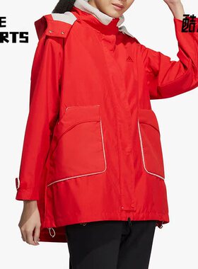 Adidas/阿迪达斯正品春季新款女子运动摇粒绒连帽外套HZ2995