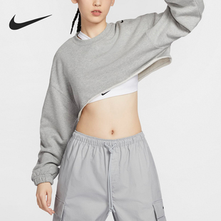 耐克正品 运动休闲卫衣FV7510 秋季 女士圆领短款 063 新款 Nike
