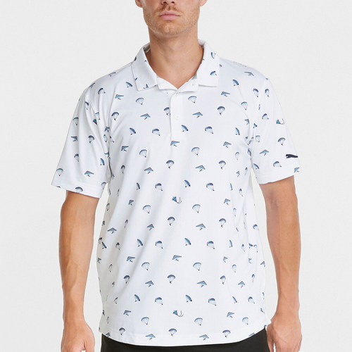 Puma/彪马正品2024新款男士运动宽松时尚印花翻领休闲短袖