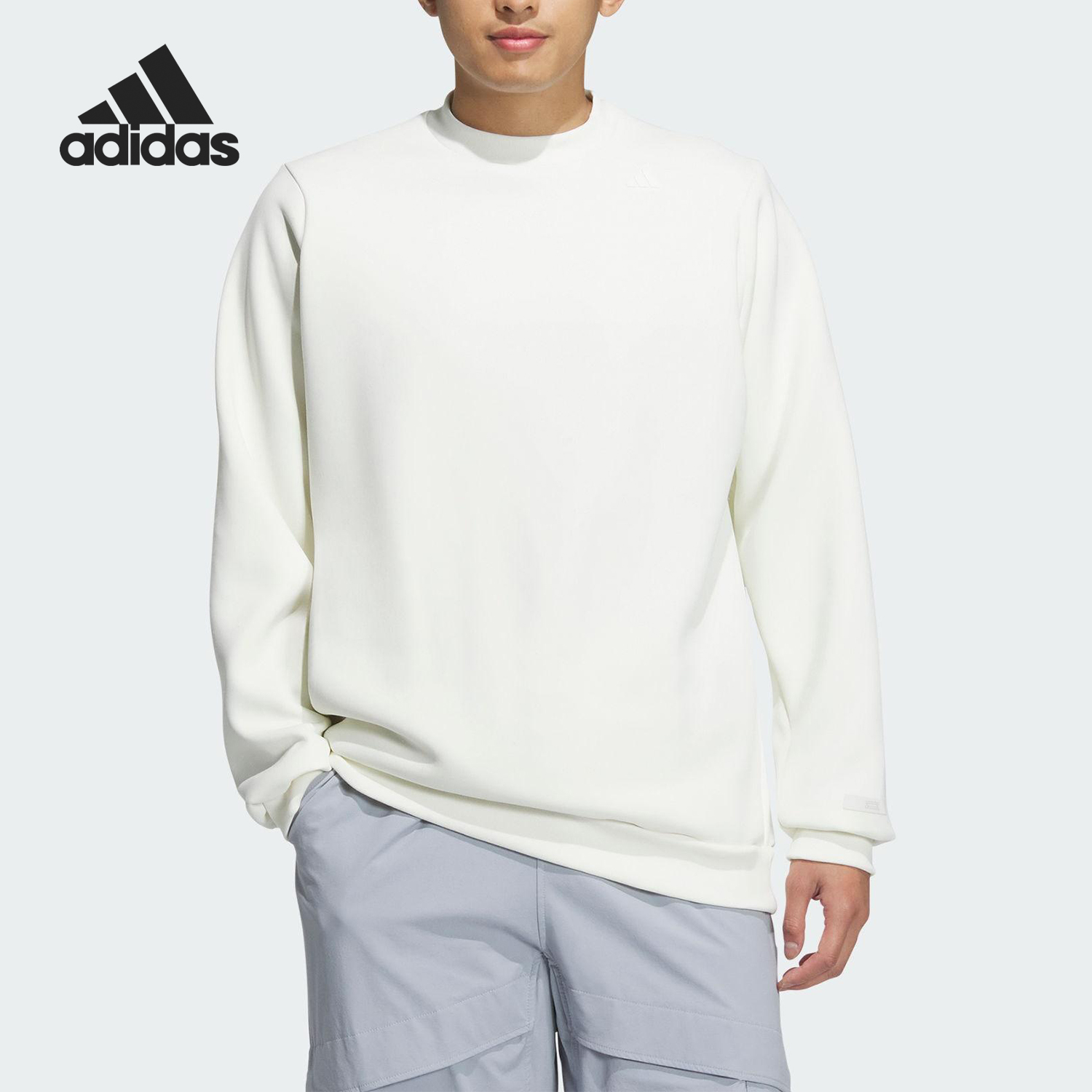 Adidas/阿迪达斯正品25年春季男士针织圆领运动卫衣JM0965