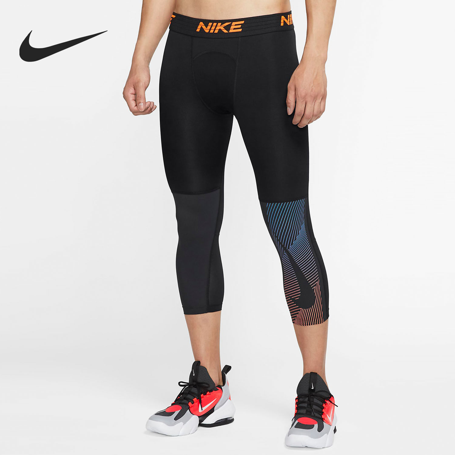Nike/耐克正品 3/4 男子舒适透气训练运动七分紧身裤 CT2926