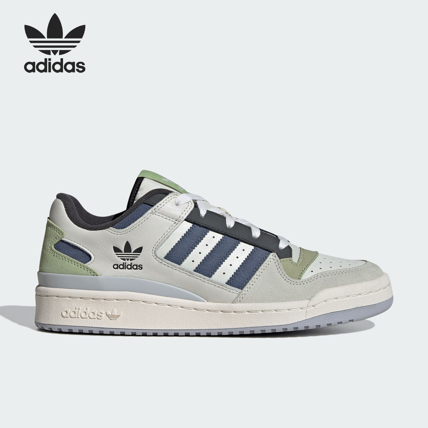 阿迪达斯男女拼色耐磨板鞋