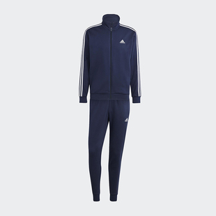 Adidas/阿迪达斯正品舒适春季款男士运动立领束脚套装IJ6064