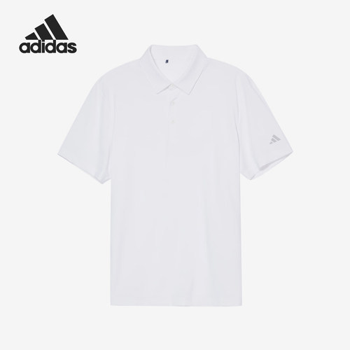 Adidas/阿迪达斯官方正品夏季男士简约翻领休闲短袖POLO衫IS7344
