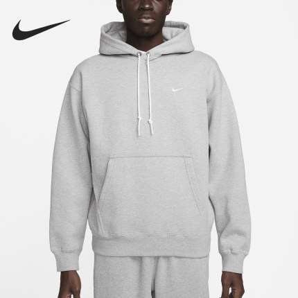 Nike/耐克正品Solo Swoosh男士加绒套头连帽卫衣DX1355-063