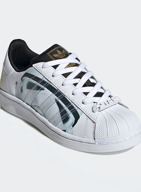 Adidas/阿迪达斯正品三叶草儿童贝壳头时尚休闲板鞋B23640