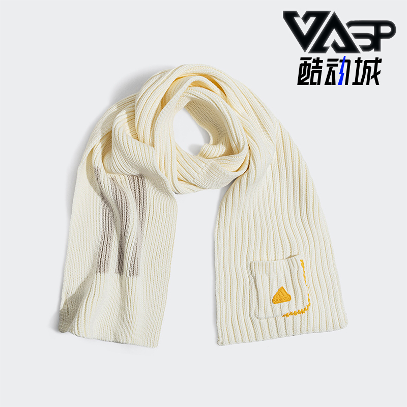 阿迪達斯男女簡約保暖圍巾