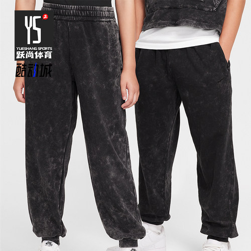 耐克大童运动束脚加绒篮球长裤