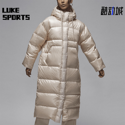 耐克女士长款过膝抗寒保暖羽绒服